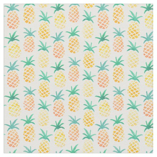 Yellow Pineapples Pattern Fabric