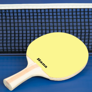 Yellow Ping Pong Paddle Different Text, Both Side