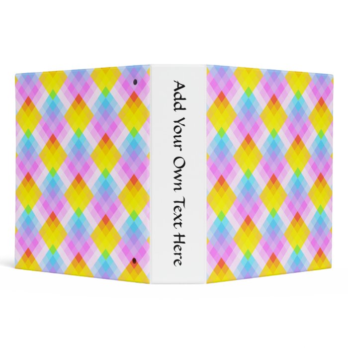 Yellow, Pink and Aqua Pattern. Binder