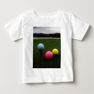 yellow pink and blue, Golf Balls Baby T-Shirt