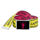 Yellow Pink Bad Girl Caution Tape Belt