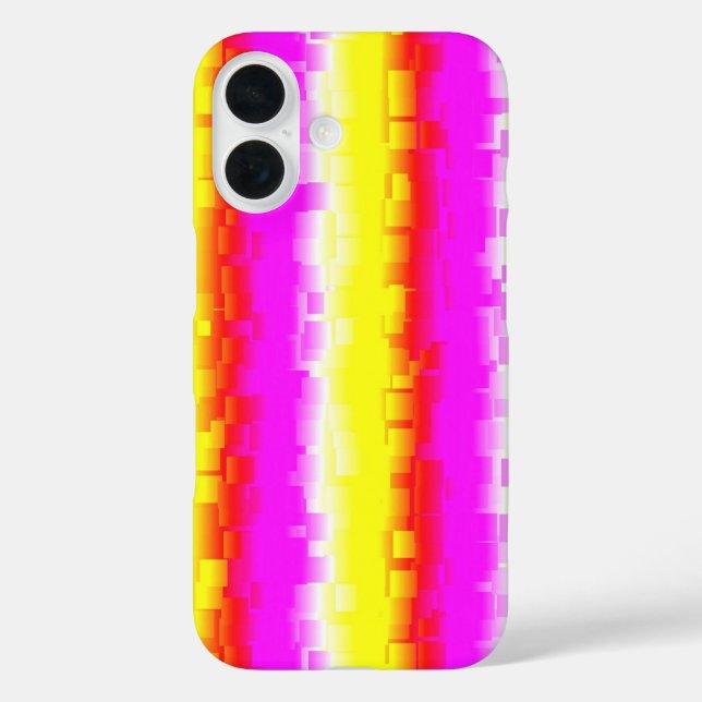 Yellow Pink Broken Glass Rainbow Stripes Case-Mate iPhone Case (Back)