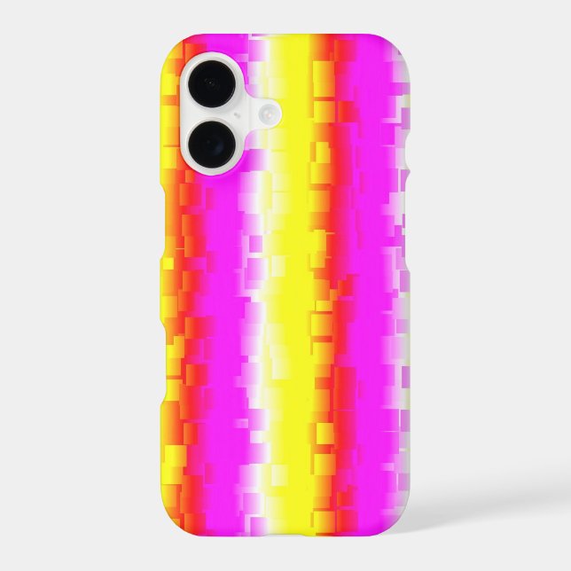 Yellow Pink Broken Glass Rainbow Stripes Case-Mate iPhone Case (Back)