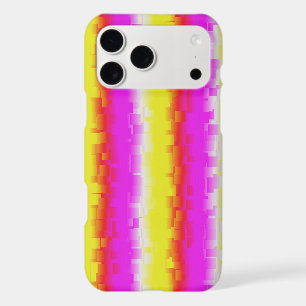 Yellow Pink Broken Glass Rainbow Stripes iPhone 17 Pro Max Case