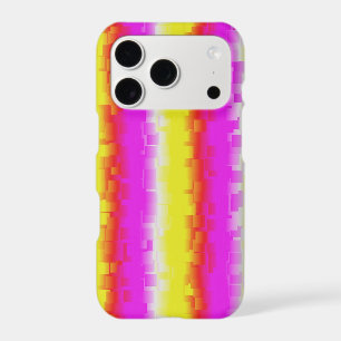 Yellow Pink Broken Glass Rainbow Stripes iPhone 17 Pro Case