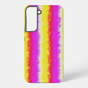 Yellow Pink Broken Glass Rainbow Stripes Samsung Galaxy S22+ Case