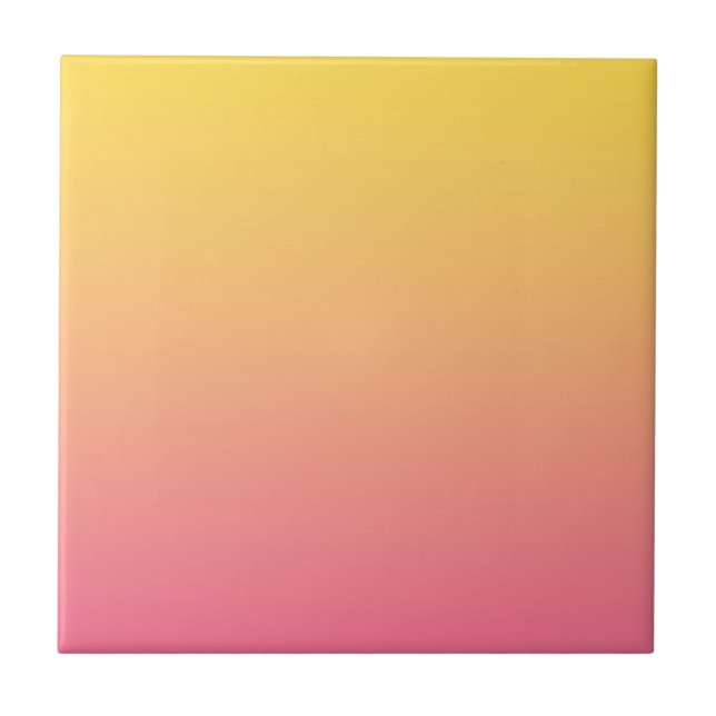 Yellow Pink Color Ceramic Tile (Front)