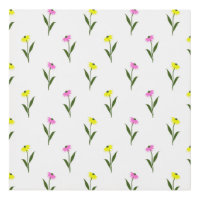 Yellow-Pink Flowers Panel Wall Art