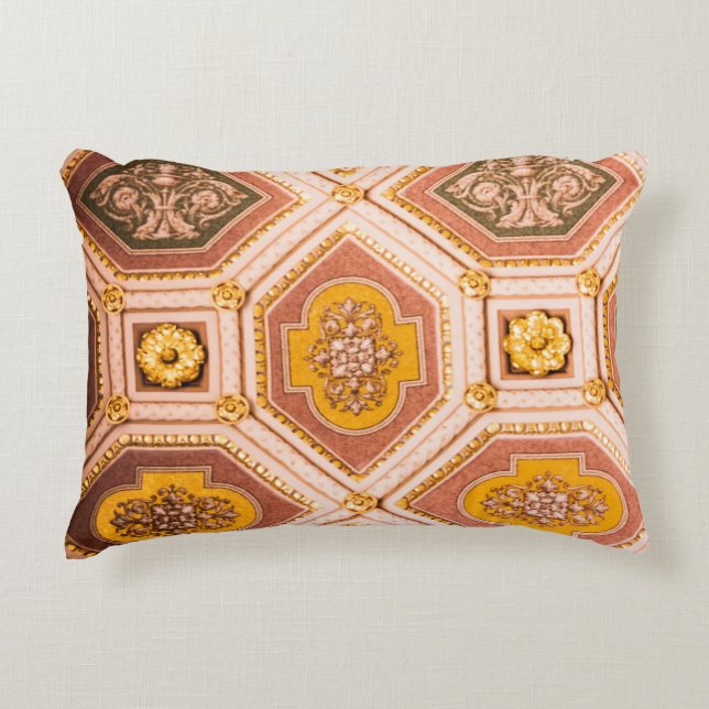 Yellow Pink Hungarian Architecture  Accent Pillow (Front)