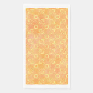 Yellow, Pink, & Orange Abstract Squares Pattern Paper Guest Towels