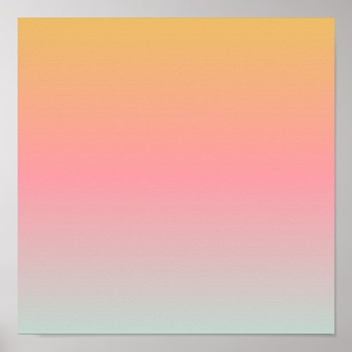 yellow pink pastel sunset gradient colors poster
