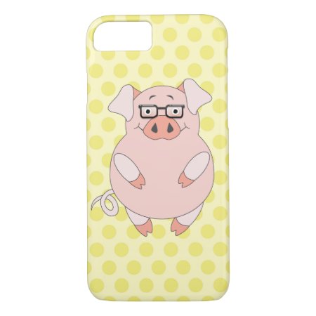 Yellow & Pink Polkadot Piggy Iphone 8/7 Case