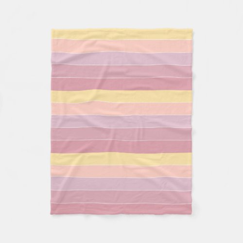 Yellow Pink Purple Striped Modern Template Fleece Blanket