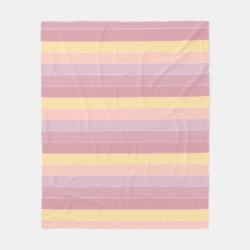 Yellow Pink Purple Stripes Elegant Modern Template Fleece Blanket
