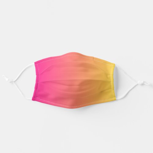 Yellow Pink Rainbow Ombre Color Gradient Bicolor Adult Cloth Face Mask