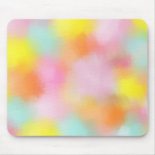 Yellow Pink Red Blue Green Colorful Abstract Art Mouse Pad