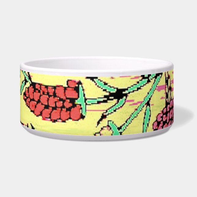 yellow, pink & red pattern bowl (Front)