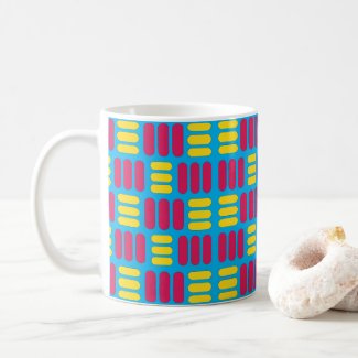 Yellow Pink Stripes Pattern