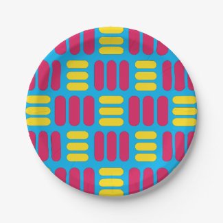 Yellow Pink Stripes Pattern Party