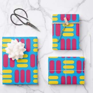 Yellow Pink Stripes Pattern