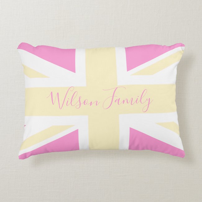Yellow & Pink UK Flag / Union Jack | Personalised