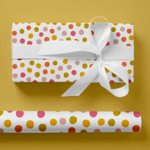 Yellow, pinks and greens polka dots Wrapping Paper
