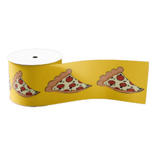 Yellow pizza slices tiled ribbon