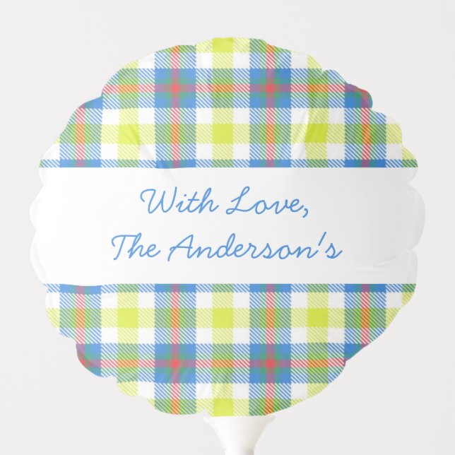 Yellow Plaid Balloon (Front)