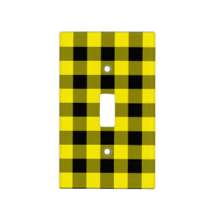 Yellow Plaid Light Switch Cover