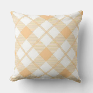 Yellow Plaid Outdoor Pillow