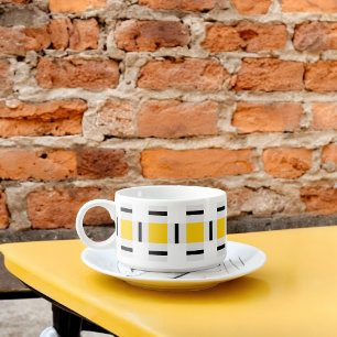 Yellow Plaid Pattern Bowl