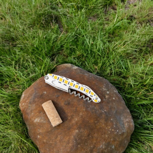 Yellow Plaid Pattern Waiter's Corkscrew