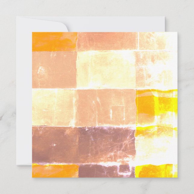 Yellow Plaid Peach  Announcement (Front)