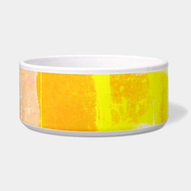 Yellow Plaid Peach  Bowl (Right)