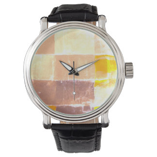 Yellow Plaid Peach Watch