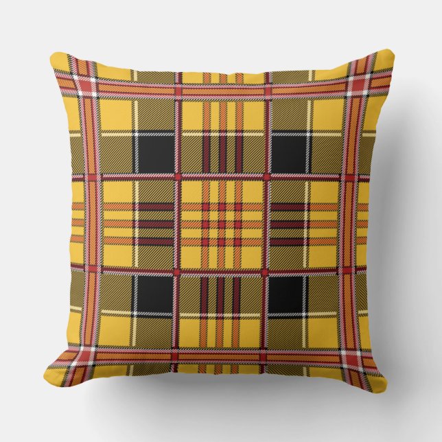 yellow plaid pillow (Front)
