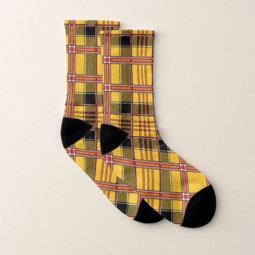 yellow plaid socks