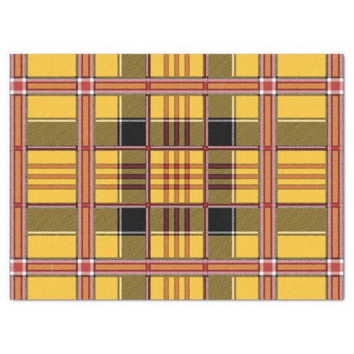 yellow plaid tissue paper