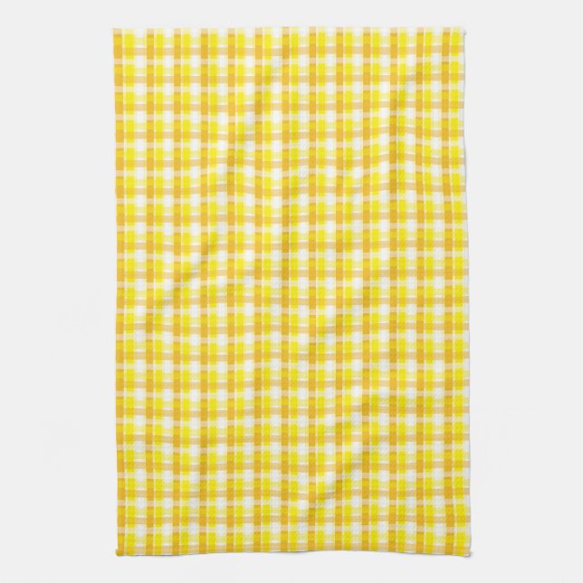 Yellow Plaid Towel (Vertical)