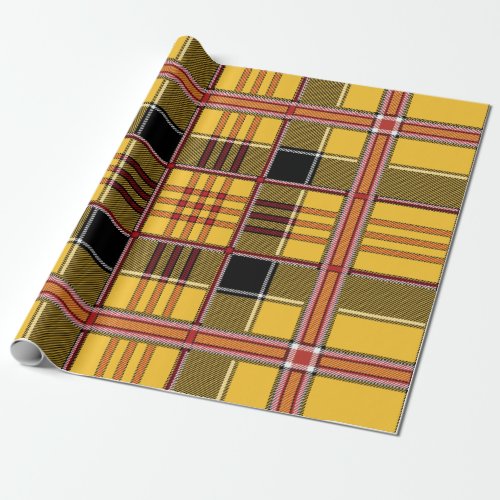 yellow plaid wrapping paper