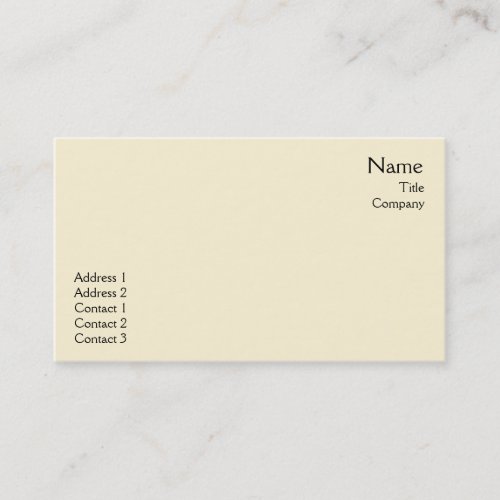 Yellow Plain - Business Business Cards