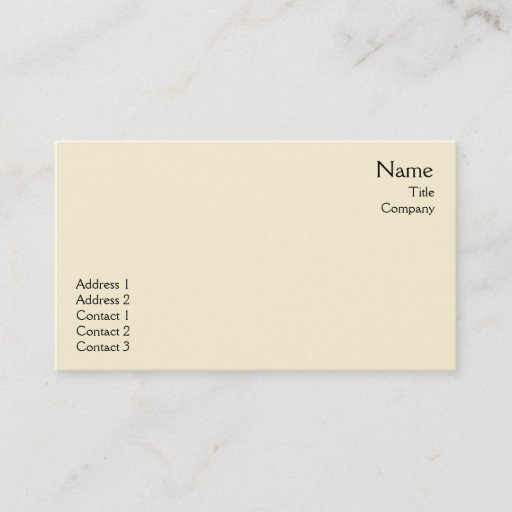 Customizable Yellow Plain - Business Business Cards