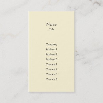 Yellow Plain Vertical - Business Business Card by ZazzleProfileCards at Zazzle