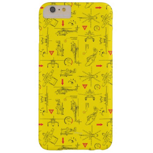 Yellow Planes Pattern Barely There iPhone 6 Plus Case