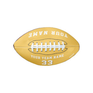 Yellow Player Name Number and Team Name  Football