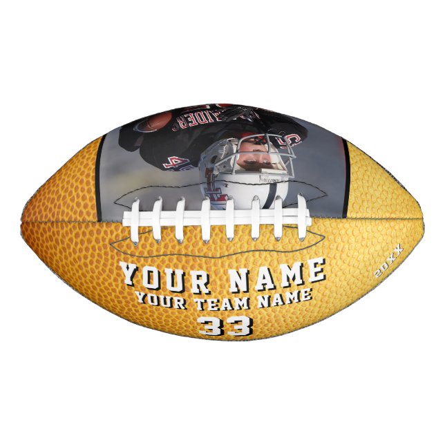 Yellow Player Name Number Team Photo  Football (Front)