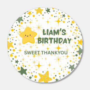 Yellow playful star theme birthday sweet hershey®'s kisses®