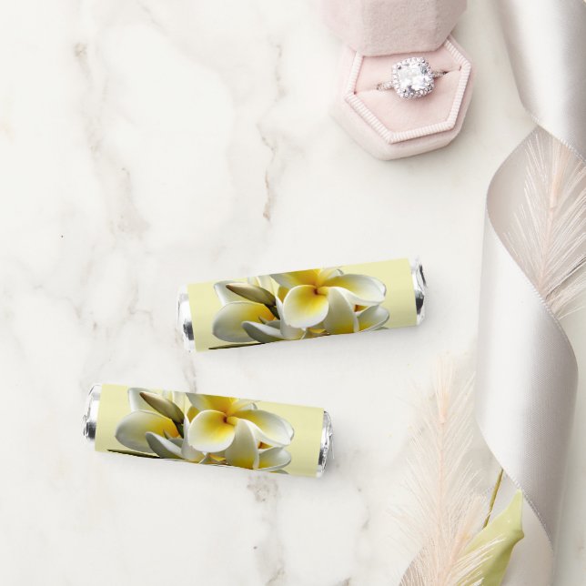 Yellow Plumeria Flowers Shower Wedding Breath Savers® Mints (Wedding)