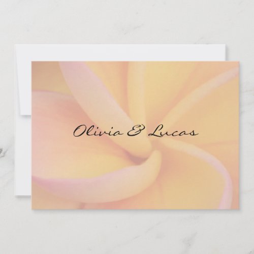 Yellow Plumeria Wedding Custom Announcements