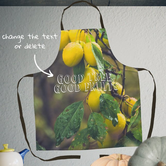 Yellow plums after rain apron (Creator Uploaded)